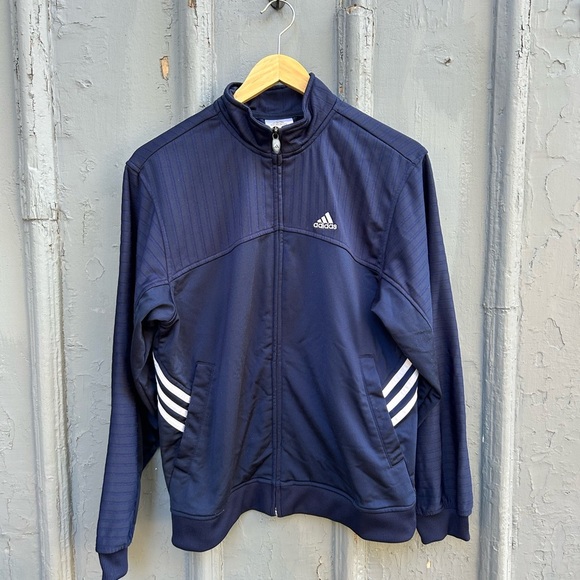 Adidas Navy Sport Jacket, size Large - Picture 1 of 7
